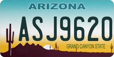 AZ license plate ASJ9620