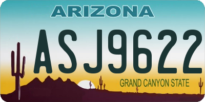 AZ license plate ASJ9622