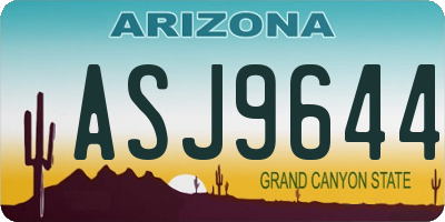 AZ license plate ASJ9644