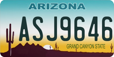 AZ license plate ASJ9646