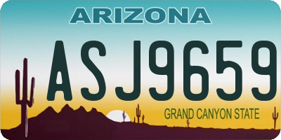 AZ license plate ASJ9659