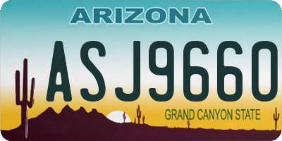 AZ license plate ASJ9660