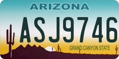 AZ license plate ASJ9746