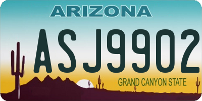AZ license plate ASJ9902