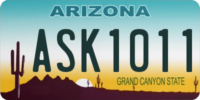 AZ license plate ASK1011