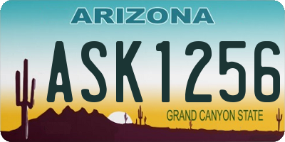 AZ license plate ASK1256