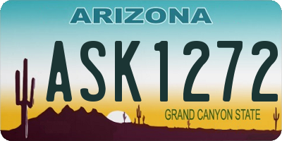 AZ license plate ASK1272