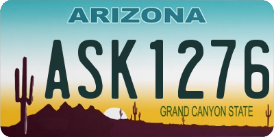 AZ license plate ASK1276