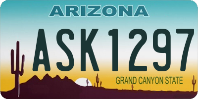 AZ license plate ASK1297