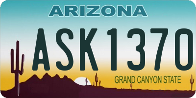 AZ license plate ASK1370