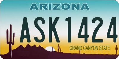 AZ license plate ASK1424