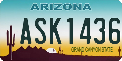 AZ license plate ASK1436