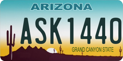 AZ license plate ASK1440