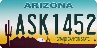 AZ license plate ASK1452