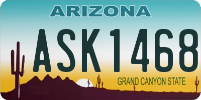 AZ license plate ASK1468