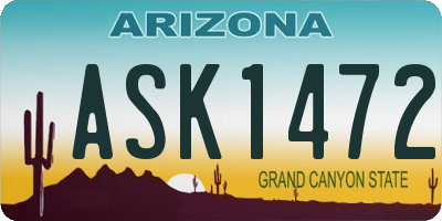 AZ license plate ASK1472