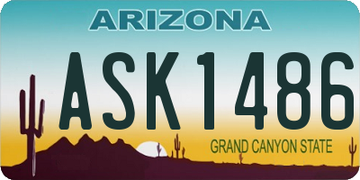 AZ license plate ASK1486