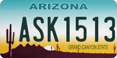 AZ license plate ASK1513