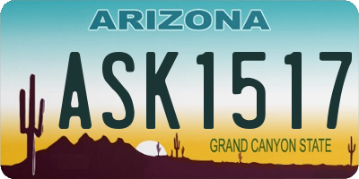 AZ license plate ASK1517