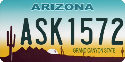 AZ license plate ASK1572