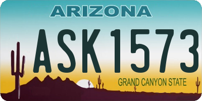 AZ license plate ASK1573