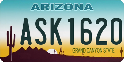 AZ license plate ASK1620