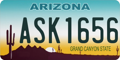 AZ license plate ASK1656