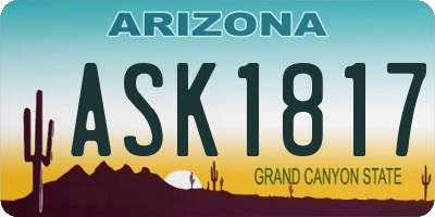 AZ license plate ASK1817