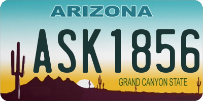 AZ license plate ASK1856
