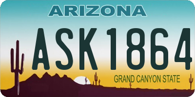 AZ license plate ASK1864