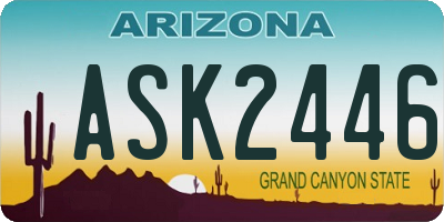 AZ license plate ASK2446