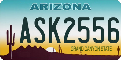 AZ license plate ASK2556