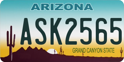 AZ license plate ASK2565
