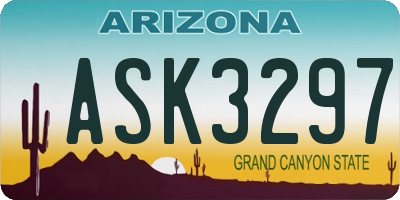 AZ license plate ASK3297