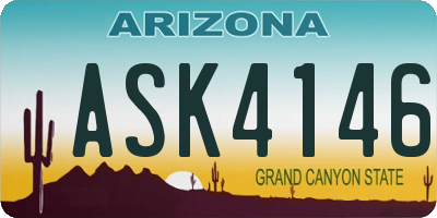 AZ license plate ASK4146
