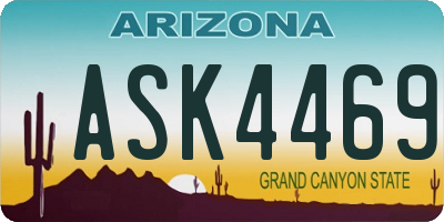 AZ license plate ASK4469