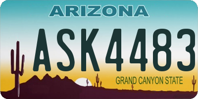 AZ license plate ASK4483