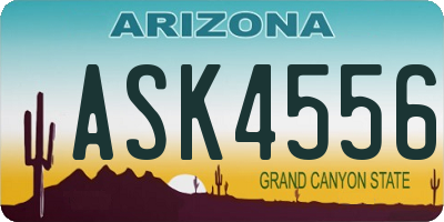 AZ license plate ASK4556