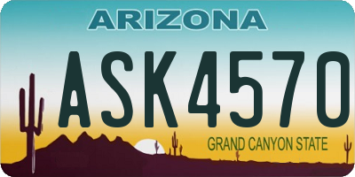 AZ license plate ASK4570