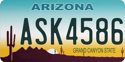 AZ license plate ASK4586
