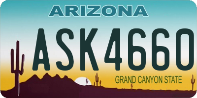 AZ license plate ASK4660