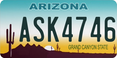 AZ license plate ASK4746