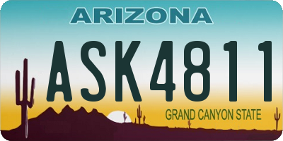 AZ license plate ASK4811