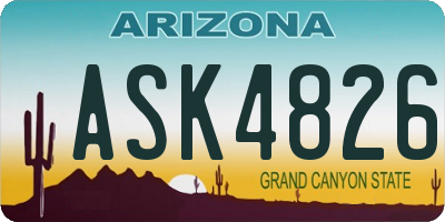 AZ license plate ASK4826