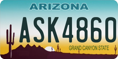 AZ license plate ASK4860