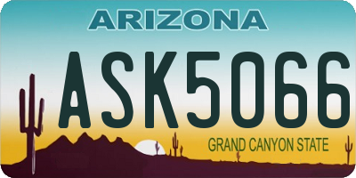 AZ license plate ASK5066
