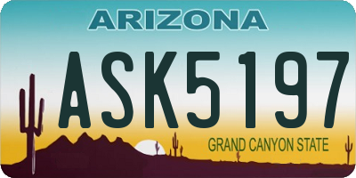 AZ license plate ASK5197