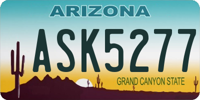 AZ license plate ASK5277
