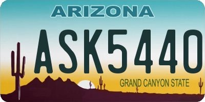 AZ license plate ASK5440