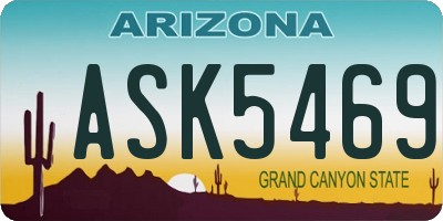 AZ license plate ASK5469